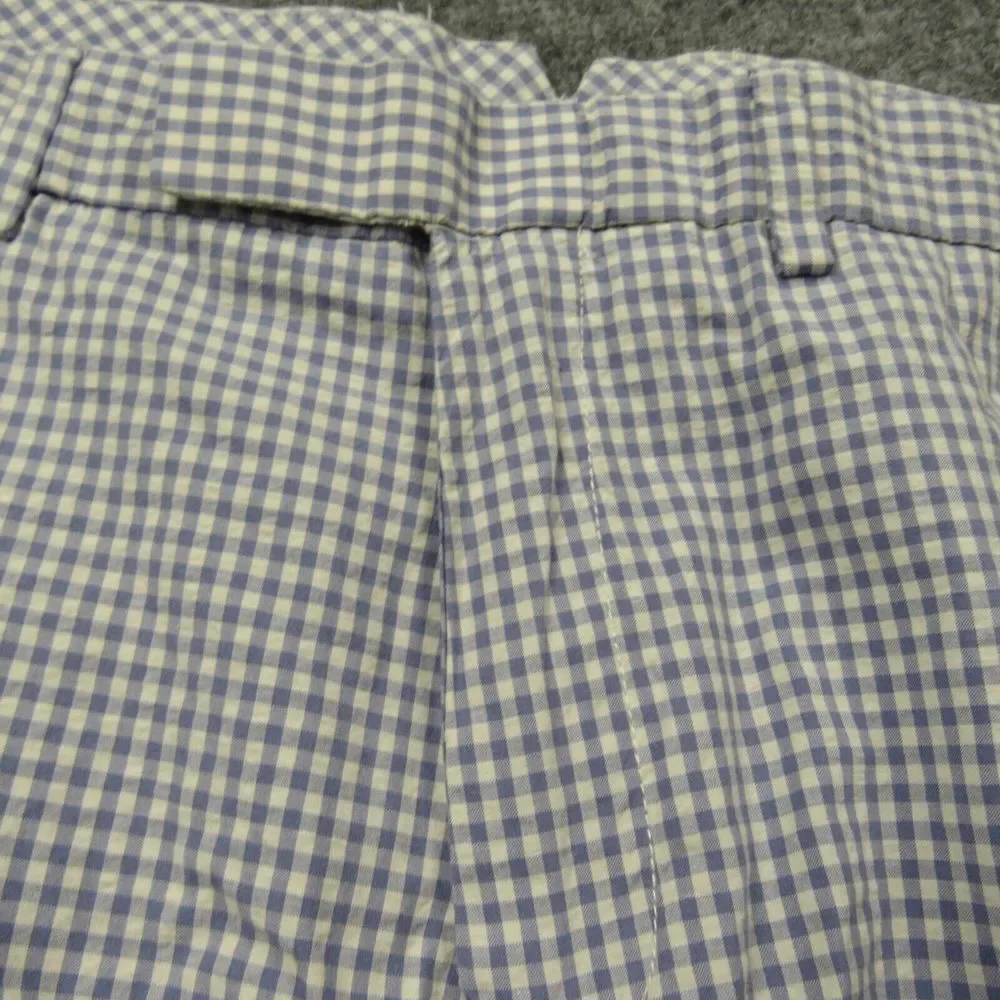 Polo Ralph Lauren Shorts Mens 38x9.5 Seersucker Chino Blue Gingham‎ Check
